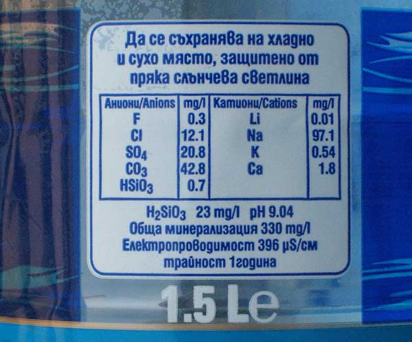 Минерална вода “Преподобна Стойна” с ниско съдържание на флуор 0,3 мг/л. Снимки: авторката